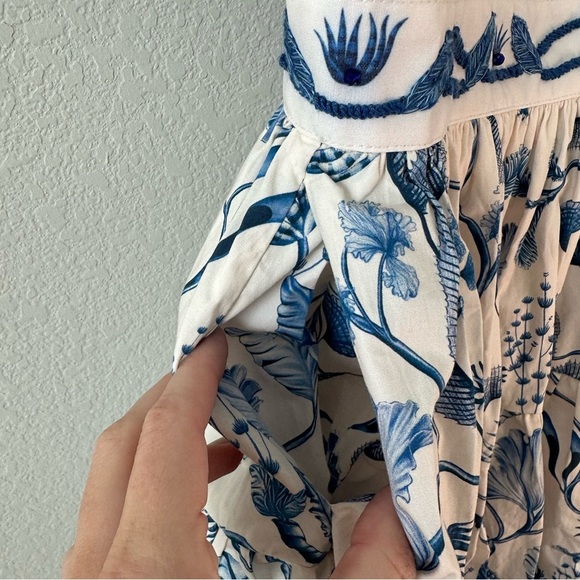 AGUA BY AGUA BENDITA Lima Mini Floral Dress SZ L - Picture 9 of 15